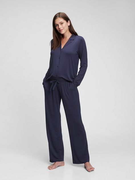 Soft modal knit.  Elasticized waist with drawcords.  Choose your maternity Navy Uniform, Nursing Pajamas, Pajama Outfit, Navy Uniforms, Maternity Pajamas, Gap Maternity, Pre Pregnancy, Pyjama Bottoms, Sleep Pants