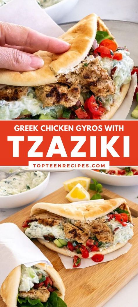 Greek Chicken Gyros Oven, Blackstone Gyros, Gyro Chicken Marinade, Gyros Recipe Chicken, Gyro Dinner, Chicken Gyro Marinade, Tzaziki Recipe, Gyro Marinade, Mediterranean Diet Chicken