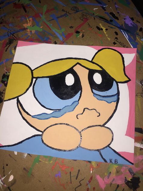 powerpuff girls painting Powerpuff Girls Canvas Painting, Powerpuff Girl Painting, Powerpuff Painting, Powderpuff Painting, Easy Cartoon Paintings, Cute Cartoon Paintings, Aesthetic Cartoon Painting Easy, Powerpuff Girls Painting, Cartoon Character Paintings