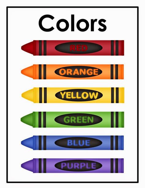 Color the Crayons - A Color Identification Activity Are your students ready for some coloring fun? Use this color identification activity to teach and review colors. Students will identify colors, color words, improve their fine motor skills, and use a key to color shapes. The colors included are red, blue, yellow, orange, green, and purple. The color names are written in uppercase. This activity is appropriate for preschool, kindergarten and 1st grade Crayon Template, Crayon Coloring, Kids Educational Crafts, Red Crayon, Kindergarten Colors, Preschool Colors, Color Crayons, Crayola Crayons, Crayon Box