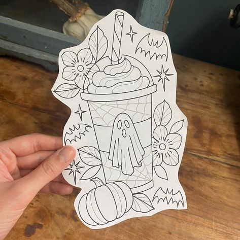 Hello Autumn! Hoping to do lots of spooky tattoos this season and have plenty of flash available, swipe to see a few designs! 🎃🍁✨ . . . #autumntattoo #spookytattoo #halloweentattoos #girlswhotattoo Pumpkin Flash Tattoo, Flash Show, Autumn Tattoo, Coffee Tattoos, Pumpkin Coffee, Spooky Tattoos, Halloween Tattoos, Hello Autumn, Flash Tattoo