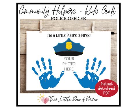 Police Officer Crafts, Police Appreciation Gifts, Back To School Poem, Police Crafts, Community Helpers Crafts, Police Art, Poems About School, Safety Week, Community Helpers Preschool