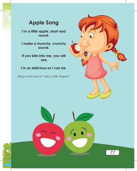 Short Nursery Rhymes, Short Poems For Kids, Rhyming Poems For Kids, Kids Songs With Actions, Nursery Rhymes Poems, English Poems For Kids, Nursery Rhymes Lyrics, Nursery Rhymes Preschool, Rhyming Poems