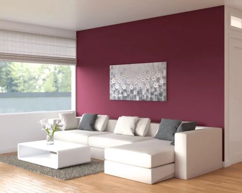 Burgundy Accent Wall Living Room, Wall In Living Room Ideas, Burgundy Feature Wall, Burgundy Accent Wall, Accent Wall In Living Room, Wall In Living Room, Burgundy Bedroom, Rustic Style Bedroom, Burgundy Living Room