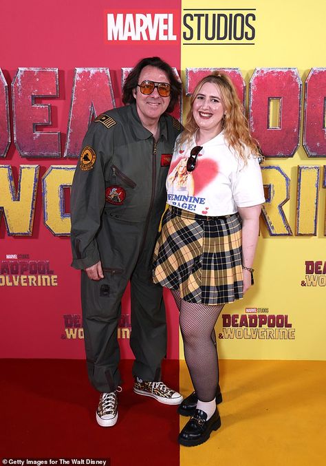 Jonathan Ross, 63, and his daughter Honey, 27, enjoyed another family outing on Wednesday ... Military Jumpsuit, Tartan Mini Skirt, Jonathan Ross, Leicester Square, Queen Charlotte, Deadpool Wolverine, Child Actors, Family Outing, Ben Affleck