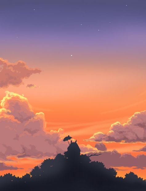 Spirit Realm, Wallpaper Sunset, Sunrise Wallpaper, Studio Ghibli Background, Ghibli Studio, Ghibli Artwork, Studio Ghibli Art, Cover Art Design, Orange Aesthetic