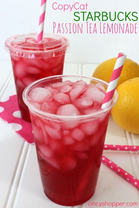 Copycat Starbucks Passion Tea Lemonade Recipe. PERFECT and will save me some $$'s. LOVE this stuff! Starbucks Passion Tea, Tea Lemonade Recipe, Lemonade Ingredients, Lemonade Tea Recipe, Resep Starbuck, Minuman Starbucks, Passion Tea Lemonade, Passion Tea, Copycat Starbucks