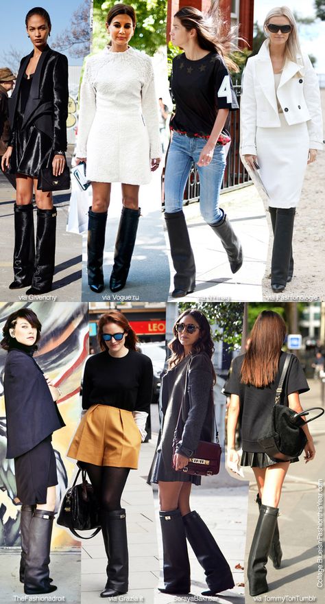 Really not seeing how these givenchy boots are such a big thing. Fancy rainboots is what they remind me of Given By Shark Boots, Fold Down Boots Outfit, Outfits With Givenchy Boots, Folded Over Boots Outfit, Givenchy Shark Lock Boots Outfit, Overlay Boots Outfit, Givency Boots Outfits, Givanchi Boot Outfit, Folded Boots Outfit