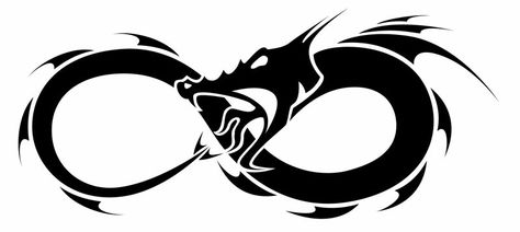 Dragon Infinity symbol Infinity Dragon Tattoo Designs, Infinity Dragon Tattoo, Dragon Infinity Tattoo, Dragon Infinity, Infinity Sign Tattoo, Ink Dragon, Dragon Tattoo Sketch, Infinity Tattoo Designs, Tattoo Dragon