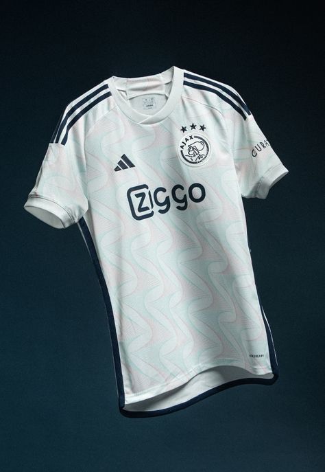 adidas Drop Ajax 23/24 Away Shirt - SoccerBible Ajax Jersey, White Football Jersey, Camisa Adidas, Fit Aesthetic, Football Shirt Designs, Sukajan Jacket, Football Jersey Shirt, Football Jersey Outfit, Johan Cruyff