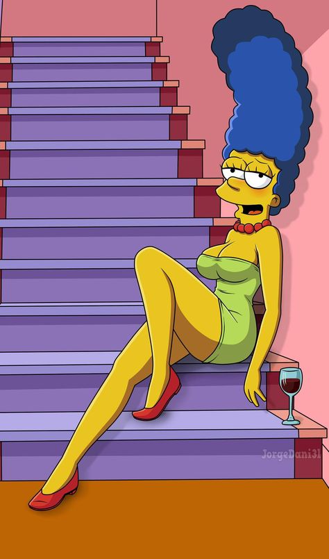 Marge Simpsons Fanart, March Simpson, The Mask Cartoon, Marge Simpsons, Mask Cartoon, Cartoons Group, Cartoon Female, Cartoon Mom, Marge Simpson