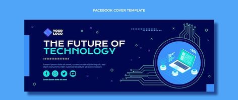 Flat design minimal technology facebook ... | Free Vector Tech Banner Design, Technology Banner Design, Twitter Header Design, Facebook Banner Design, Technology Banner, Banner Layout, Computer Website, Profile Banner, Black Friday Banner