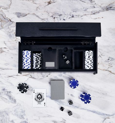 This Sleek New Poker Set Comes from a Surprising Source - Airows Poker Set, Poker Night, Poker Cards, Poker, Deck Of Cards, Casino, Sleek, Holiday Gifts, Frame