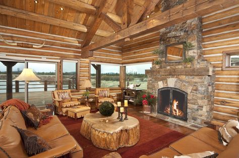 Cabin Style Living Room, Chalet Living Room, Room Country, Log Cabin Living, Cabin Living Room, Rustic Living Room Furniture, Modern Rustic Living Room, Rustic Farmhouse Living Room, Living Room Decor Rustic