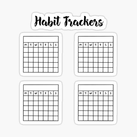 Habit Tracker Stickers, Bullet Journal Essentials, Printable Habit Tracker, Tracker Stickers, Printable Sticker Sheets, Habit Tracker Bullet Journal, Bullet Journal Banner, Buy Stickers, Sticker Transparent