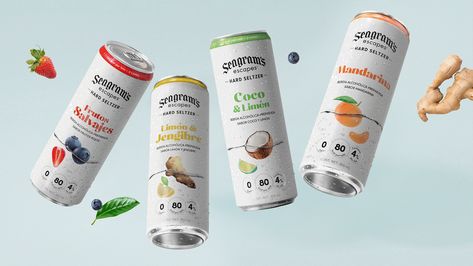 Seltzer Packaging, Canned Drinks, Hard Seltzer, Coco, Beer, Branding, Packaging, Illustrations, Drinks