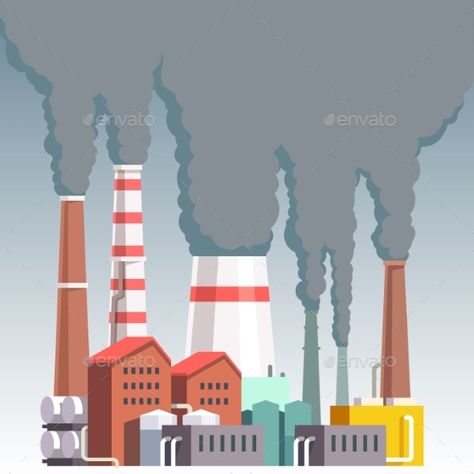 Highly Polluting Factory Plant Factory Drawing Pollution, Factory Drawing, Save Earth Drawing, Pencemaran Udara, Bride Fashion Illustration, Photographer Business Card Template, Earth Drawings, Photographer Business Cards, Industrial Factory