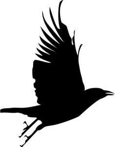 PublicDomainVectors.org-Crow flying up silhouette vector image Raven Pictures, Flying Crow, Crow Flying, Crow Images, Crow Silhouette, Crows Drawing, Crow Tattoo Design, Vogel Silhouette, 16 Tattoo