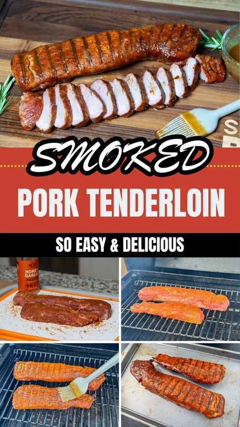 Smoking a delicious pork tenderloin has never been easier! This simple recipe delivers mouthwatering, tender pork with minimal effort, packed with smoky flavor and perfect for any occasion. Smoked Tenderloin Pork, Smoked Pork Loin Recipes, Smoked Pork Recipes, Boneless Pork Loin Roast, Bbq Pork Tenderloin, Smoked Pork Tenderloin, Meat Grill, Mustard Bbq Sauce, Smoked Pork Loin