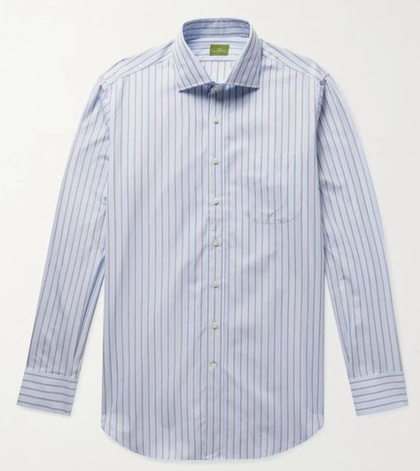 Sid Mashburn, Cut Shirt, Cotton Poplin Shirt, Perfect Foundation, Vertical Stripes, Poplin Shirt, Cut Shirts, Mr Porter, Cotton Poplin