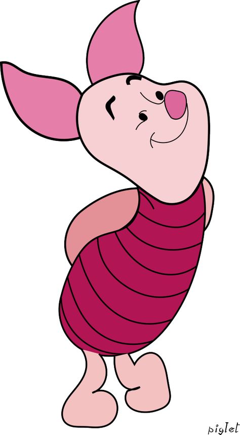 piglet Pink Cartoon Characters, Piglet Drawing, Piglet Clipart, Piglet Cartoon, Iconic Cartoon Characters, Baby Piglet, Winnie The Pooh Drawing, Piglet Winnie The Pooh, Pooh Winnie