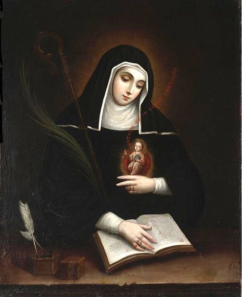 Santa Gertrudes, St Gertrude, Dallas Museum Of Art, Bride Of Christ, The Virgin Mary, Saxony, Artwork Display, Note Card, Santa Maria