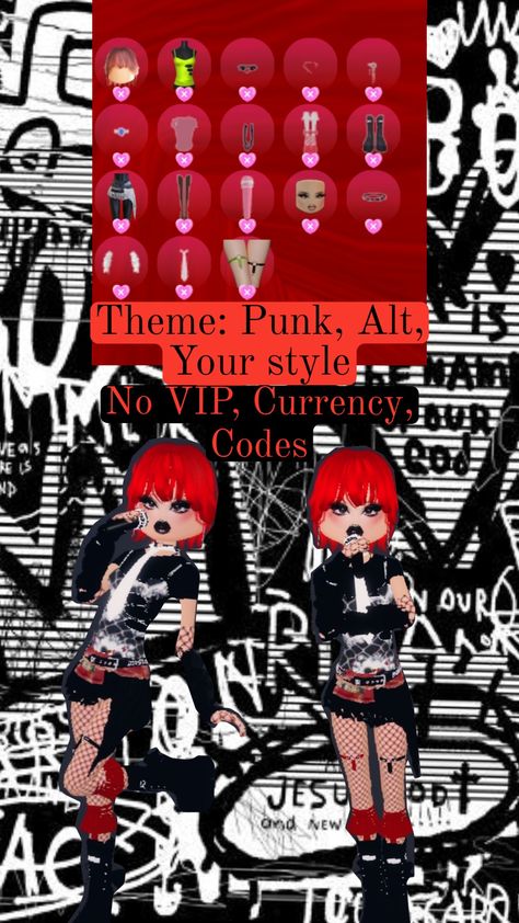 #Punk #Dresstoimpress #Foryou Di Hardcore Punk Theme, Dti Theme Hardcore Punk, Dti Hard Core Punk Theme, Hardcore Punk Dti, Dti Codes, Dti Hacks, Punk Dress, Hardcore Punk, Punk Fashion