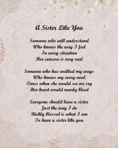 Older Sister Quotes, Brother Poems, Happy Birthday Sister Quotes, Little Sister Quotes, Big Sister Quotes, Sister Love Quotes, Sister Poems, Sisters Quotes, Daughter Poems