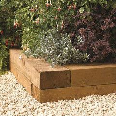 Rowlinson FSC Timber Blocks Pack Of 2 on Sale | Fast Delivery | Greenfingers.com Raised Planter Beds, Wood Planter Box, Forest Garden, Garden Products, Wood Planters, Landscaping With Rocks, Backyard Decor, Planter Boxes, Raised Garden