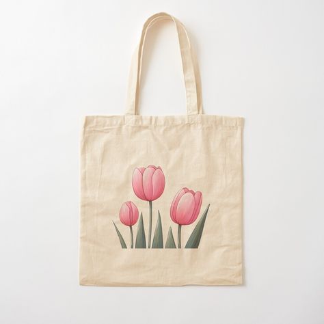 Get my art printed on awesome products. Support me at Redbubble #RBandME: https://www.redbubble.com/i/tote-bag/Pink-Tulips-by-WanderlustCoCo/163854642.P1QBH?asc=u Tulips Watercolor, Book Art Projects, Watercolor Tulips, Tulip Design, Pink Tulips, Tote Pattern, Bag Cute, Nature Design, Easy Paintings