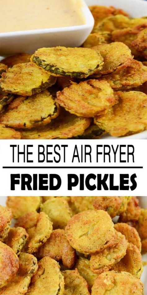 Air Fryer Fried Pickles, Fried Pickles Recipe, Air Fryer Recipes Snacks, The Best Air Fryer, Pickles Recipe, Best Air Fryer, Air Fryer Oven Recipes, Air Fry Recipes, Fried Pickles