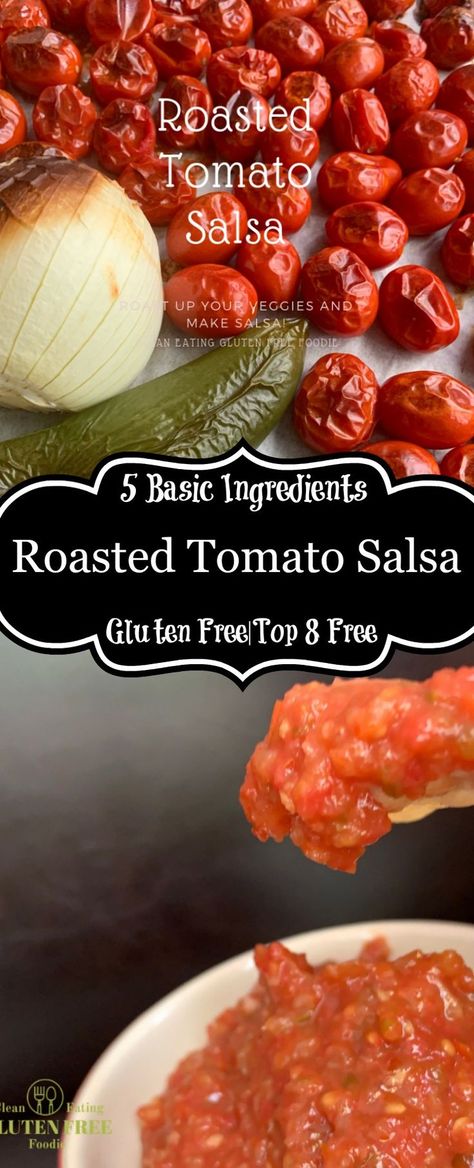 Roasted Tomato Salsa Recipe, Tomato Salsa Recipe, Fresh Salsa Recipe, Roasted Tomato Salsa, Cherry Tomato Recipes, Fresh Tomato Recipes, Roasted Cherry, Roasted Cherry Tomatoes, Cherry Recipes