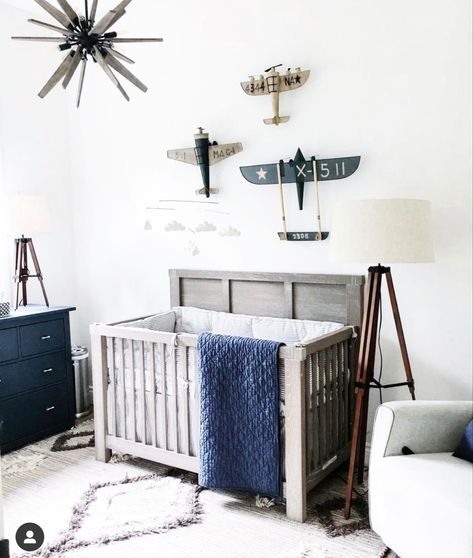 Vintage Planes Nursery, Plane Theme Nursery, Airplane Boy Nursery, Boy Nursery Airplane Theme, Aviation Nursery Theme, Baby Boy Airplane Nursery, Airplane Toddler Room, Little Explorer Nursery, Airplane Nursery Ideas