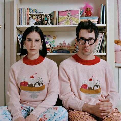 jack antonoff on Instagram: “new @rachelantonoff 🍅🍅 some of my favorite things she has done. all the wonder and class - all at once. images of new jersey and the house…” Split Sweater, Rachel Antonoff, Jack Antonoff, Banana Split, Eclectic Fashion, Light Pink Color, Wool Blend Sweater, Crew Neck Sweater, Alpaca