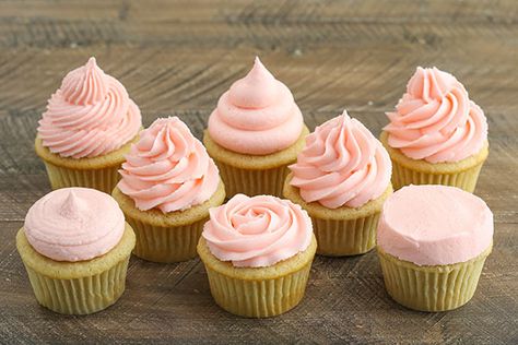 Rose On Cupcake, Different Tips For Frosting, Fancy Cupcake Frosting, Cupcake And Frosting Combos, How To Frosting Cupcakes, How To Ice Cupcakes Like A Pro, Birthday Cupcakes For Women Simple, How To Frost Cupcakes Like A Pro, Tips For Icing Cupcakes