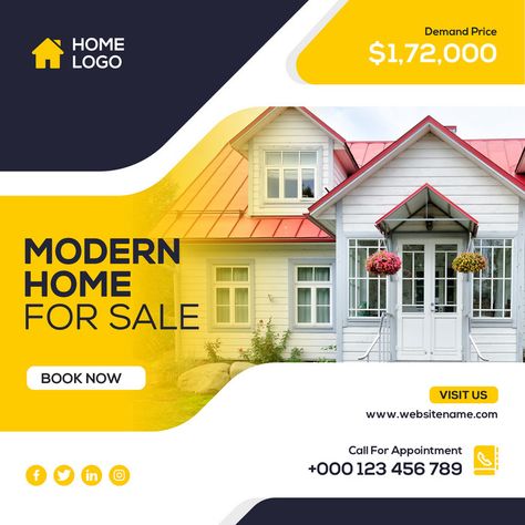 house social media real state banner and instagram post design#pikbest#templates Real State Designs Social Media, Instagram Post Design, Modern Homes For Sale, House Property, Social Media Poster, Design Social Media, Design Image, Social Media Banner, Real Estate Houses