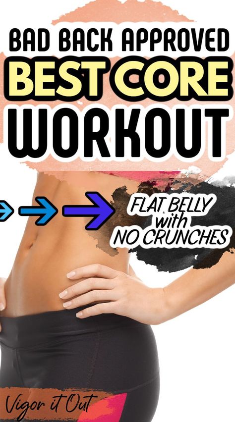 The best abs and core workout to do at home or at the gym. No equipment necessary powerful core workout to keep you stable and carve out flat abs fast. Strengthen your core with these powerful ab exercises that are quick and effective with no crunch required. Safe for bad back or bad neck... give it a try! Core Workout Women, Exercise For Bad Back, Core Workout For Women, Abs And Core Workout, Core Workout At Home, Fast Ab Workouts, Core Workout Gym, Abb Workouts, Core Exercises For Beginners