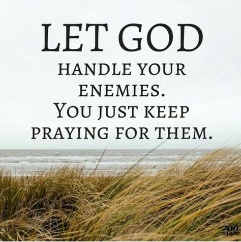 Let God handle your enemies.  You just keep praying for them. Vertrouw Op God, Keep Praying, Soli Deo Gloria, Faith Prayer, Inspirational Prayers, Biblical Quotes, Let God, Perfect Timing, Inspirational Thoughts