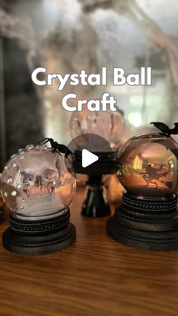 Bre | DIY Home & Crafts on Instagram: "✨ Ready to summon some crafty fun? 🔮 These DIY Halloween crystal balls are so easy, it’s almost like magic! 

I used @gluedots Craft Dots, Mini Dots, and All Purpose Dots to whip them up: mess-free, permanent, and totally stress-free. 🖤✨ 

🛒Grab yours at GlueDots.com and use code BRE15EVERYDAY for 15% off your order! 

And . . . if you have any questions about this project, ask away! I’m happy to help you craft your own magic this Halloween season! 

#ad #GlueDots #halloweendecor #diyhalloween #craftideas #handmadehalloween #halloweencrafts" Diy Magic Crystal Ball, How To Make A Crystal Ball Halloween, Diy Dollar Store Crystal Ball, Diy Crystal Ball Dollar Tree, Scrying Crystal Ball, Glue Dots, Halloween Season, Diy Home Crafts, Crystal Ball