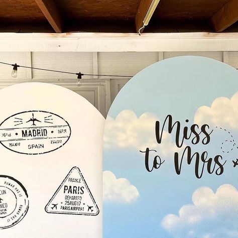 dewberry decor co. on Instagram: "traveling from miss to mrs ✈️💍 . . . #travelingfrommisstomrs #bridalshower #dallaseventdecor" Traveling From Ms To Mrs, Miss To Mrs Backdrop, Ms To Mrs, Traveling From Miss To Mrs, Travel Bridal Showers, Miss To Mrs, From Miss To Mrs, Bridal Showers, Wedding Shower