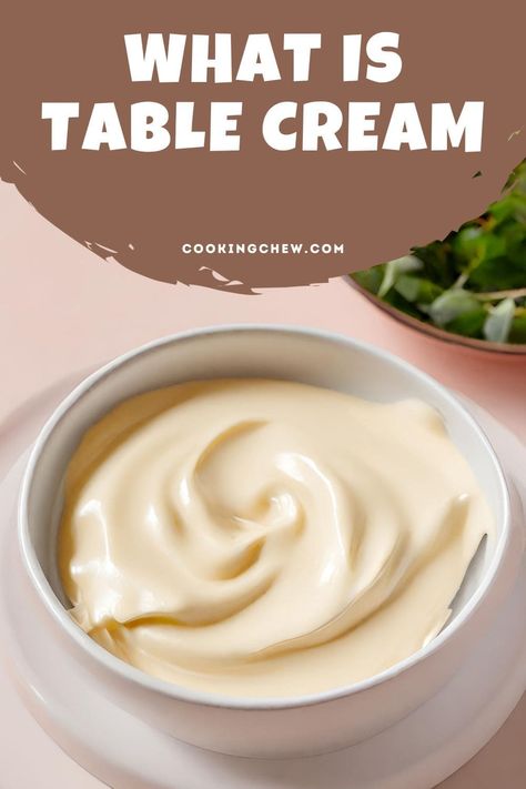 What is table cream? It's a rich and creamy liquid used in cooking and baking. Learn more about this ingredient in this comprehensive FAQ! Recipes With Table Cream, Table Cream Recipes, Creamy Cocktails, Cooking Cream, Homemade Tables, Cashew Cream, Coffee Ice Cream, Creamy Soup, Fresh Milk