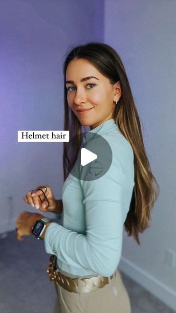 Hair Styles For Helmets, Horse Riding Hairstyles Helmet Hair, Hairstyles For Helmets, Horse Riding Hairstyles, Hairstyles For Skiing, Helmet Hairstyles, Equestrian Hairstyles, Braided Shirt, Messy Braid