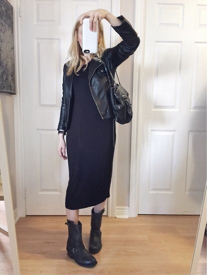 Black Dress Accessories, Midi Dress Outfit, Dresses Casual Fall, Black Dress Outfits, Trendy Dress, Looks Black, Dress Midi, Casual Fall Outfits, Mode Inspiration