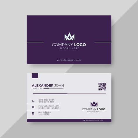 Professional elegant purple and white mo... | Premium Vector #Freepik #vector #business-card #business #abstract #texture Fun Business Card Design, Luxury Business Card Design, Clean Business Card Design, Elegant Business Cards Design, Luxury Business Card, Business Cards Layout, Visit Card, Premium Business Cards, Modern Business Cards Design