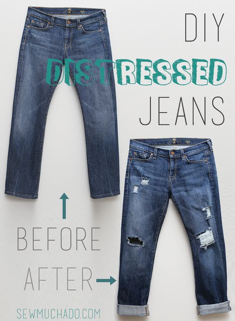 how to distress jeans tutorial How To Distress Jeans, Diy Distressed Jeans, Jeans Tutorial, Ginger Jeans, Nails Tools, Distress Jeans, Original Hem, Clothing Tips, Diy Jeans