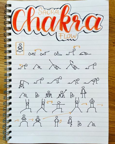 Yoga Journaling on Instagram: “Sacral Chakra Flow The sacral chakra is believed to be the second chakra in the human body. It's thought to govern how you experience…” Second Chakra Yoga, Sacral Chakra Yoga Flow, Chakra Yoga Sequence, Chakra Yoga Flow, Svadisthana Chakra, Yoga Class Sequence, Chakra Poses, Yoga Notes, Yoga Journaling