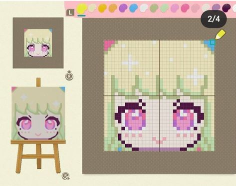 32x32 Pixel Art Grid, Hama Art, Paper Doll Printable Templates, Easy Pixel Art, Pixel Art Templates, Pixel Art Grid, Kitty Drawing, Hello Kitty Drawing, Anime Pixel Art