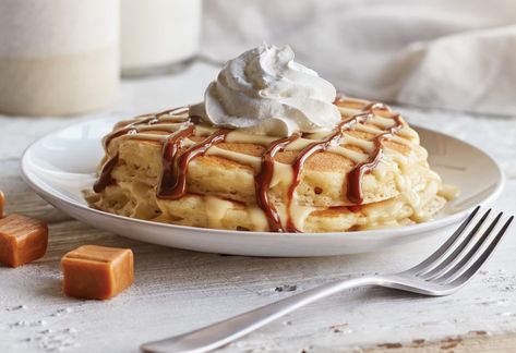 IHOP tempts brunch crowd with pancake sliders, Tres Leches and more Tres Leches Pancakes, Ihop Pancake Recipe Copycat, Pancakes Ihop, Ihop Food, I Hop Pancake Recipe, Brunch Crowd, Ihop Pancakes, Light And Fluffy Pancakes, Casual Restaurant