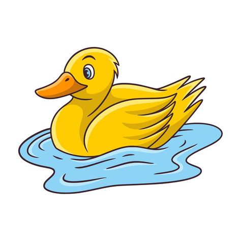 Duck Animation, Duck On Water, Water Cartoon, Duck Clipart, Duck Swimming, Little Duck, The Cartoon, Jungle Theme, Animated Cartoons