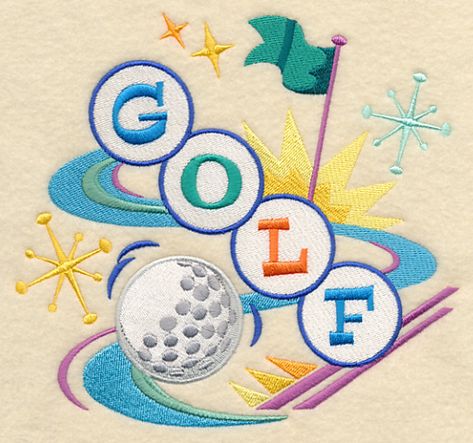 Retro Golf, Waffle Weave Towels, Golf Design, H Design, Golf Towels, Embroidered Towels, Flour Sack Towels, Hole In One, Terry Towel